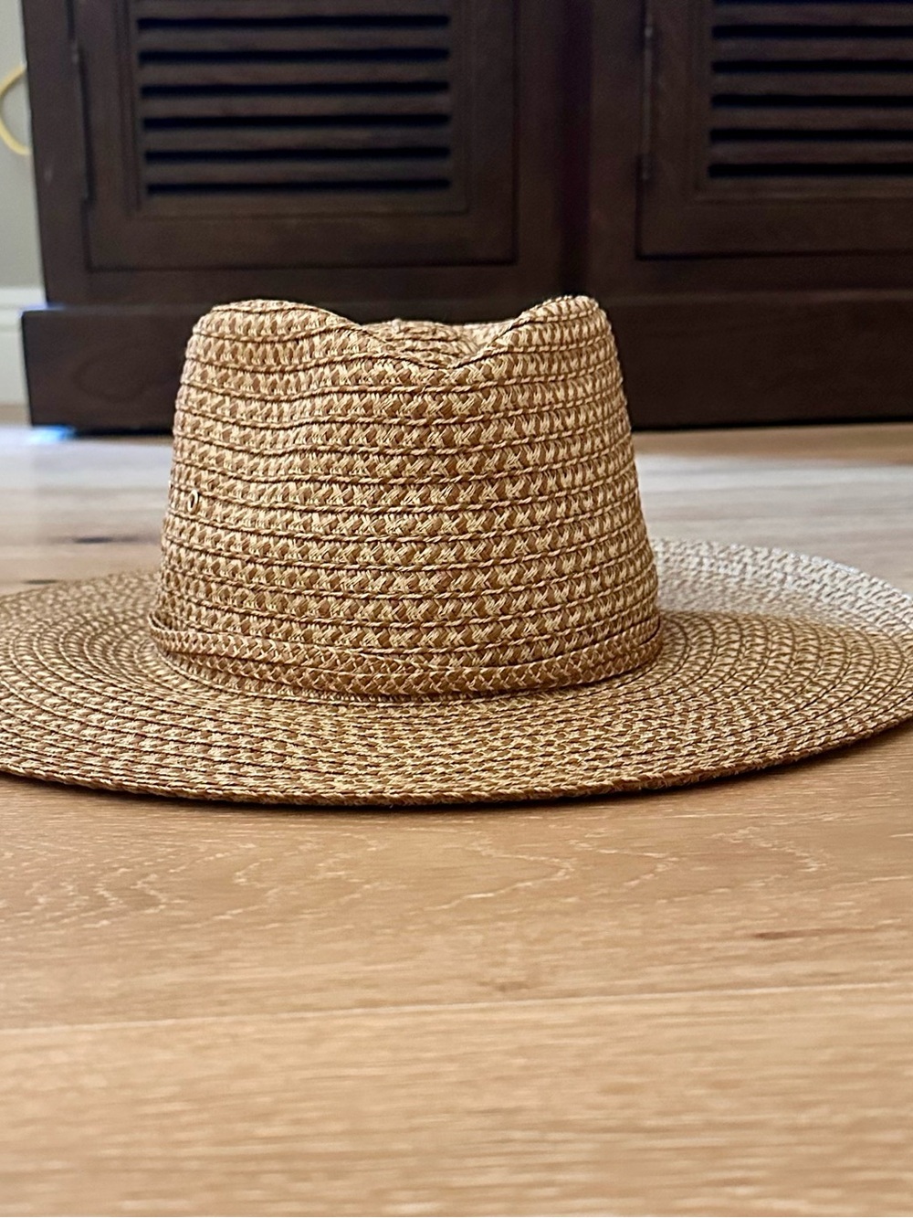 Eric Javits Woven Straw Western Hat in Tan